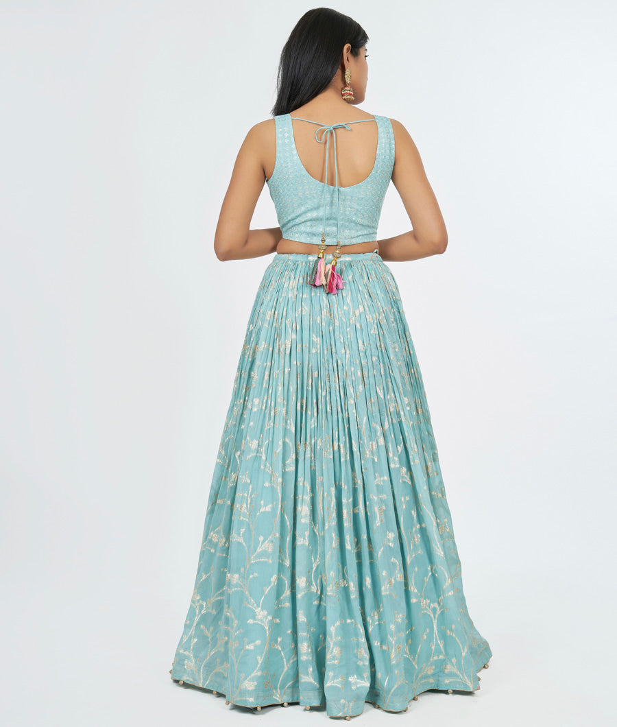 Sky Blue Lehenga - kaystore.in