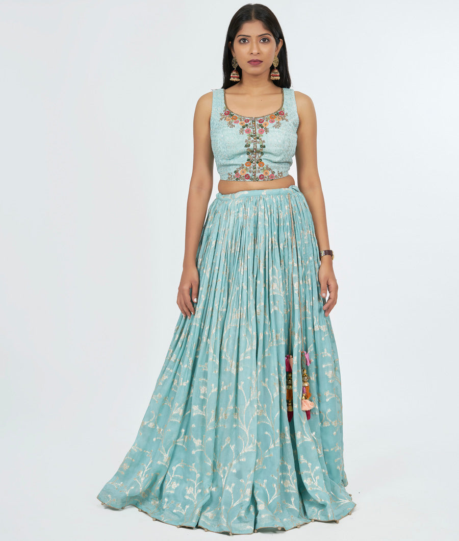 Sky Blue Lehenga - kaystore.in