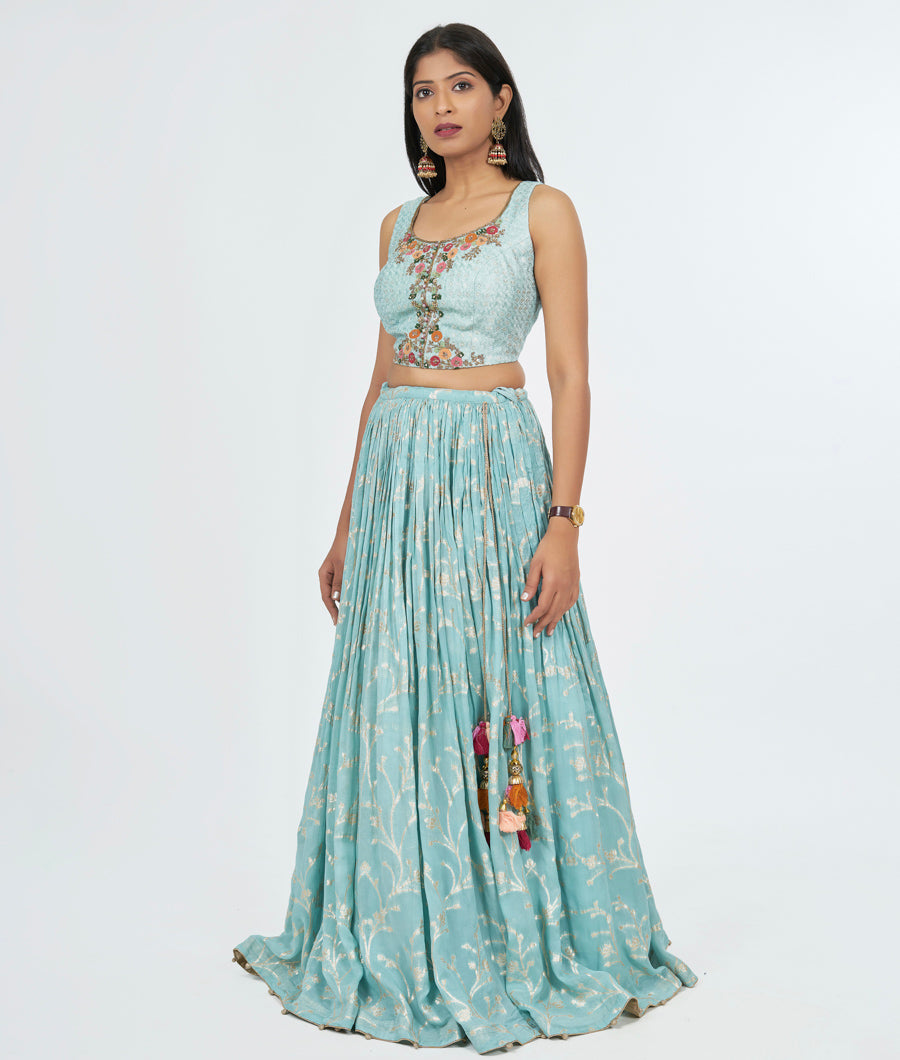 Sky Blue Lehenga - kaystore.in