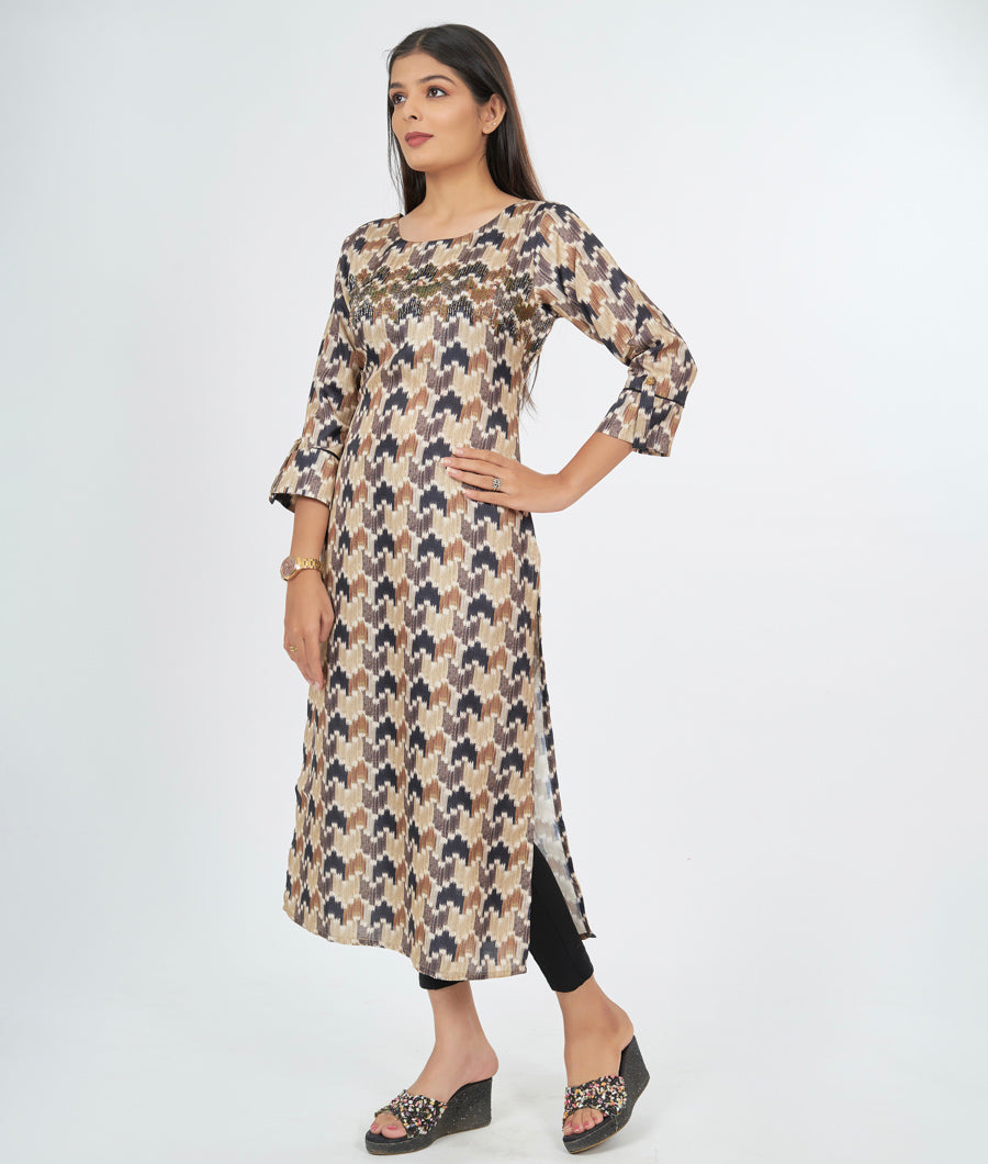 Cream Kurti - kaystore.in