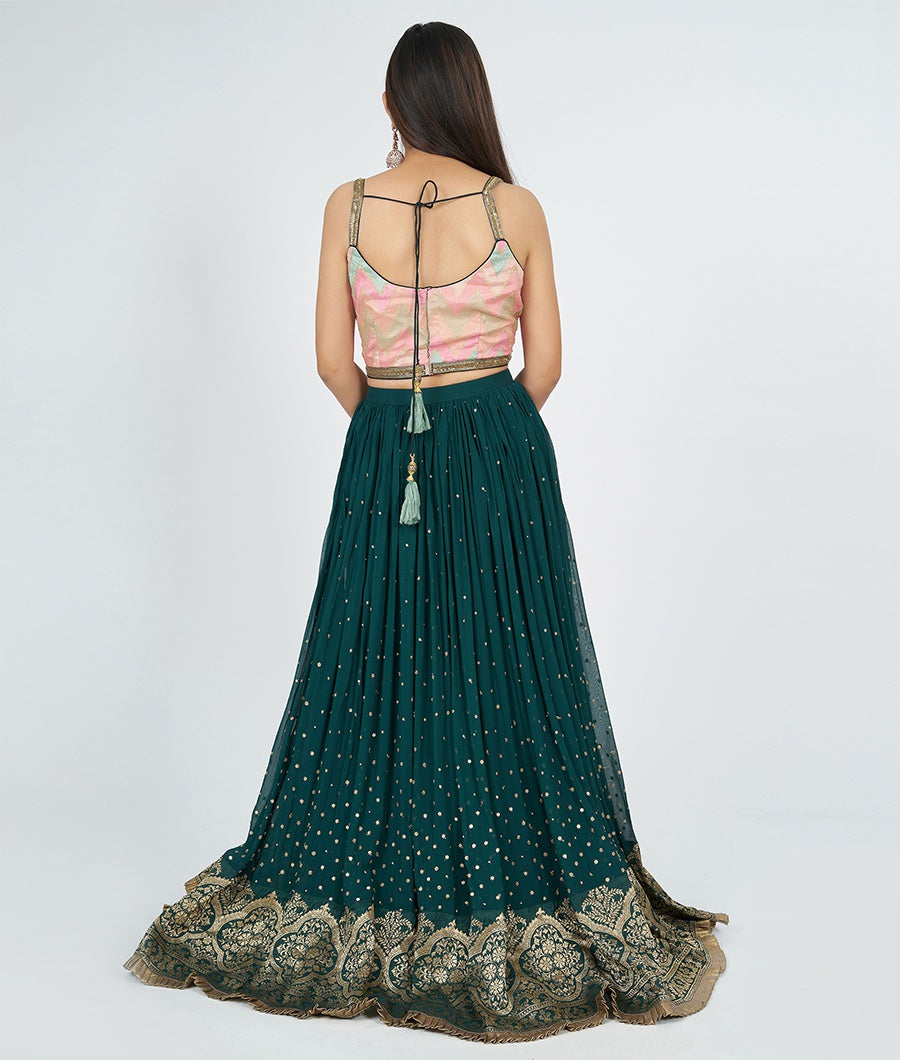 Bottle Green Lehenga - kaystore.in