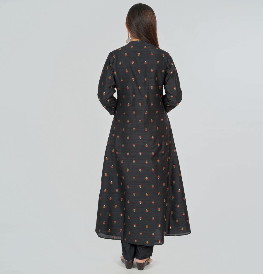 Black Silk Salwar Kameez - kaystore.in