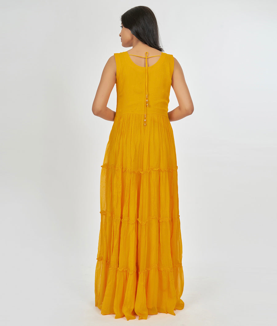 Yellow Salwar Kameez Anarkali - kaystore.in