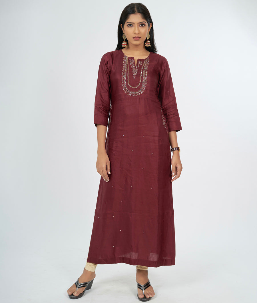 Maroon Kurti - kaystore.in