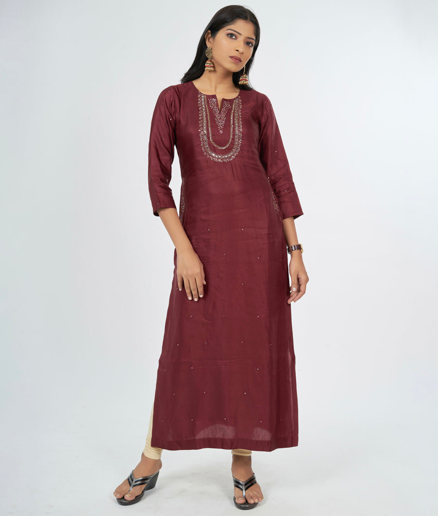 Maroon Kurti - kaystore.in