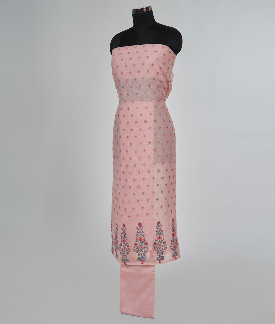 Lite Pink Unstitched Salwar - kaystore.in