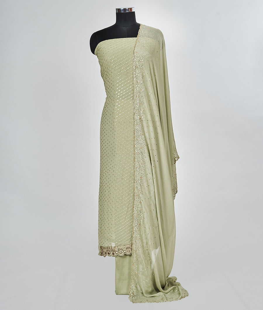 Pista Green Unstitched Salwar - kaystore.in