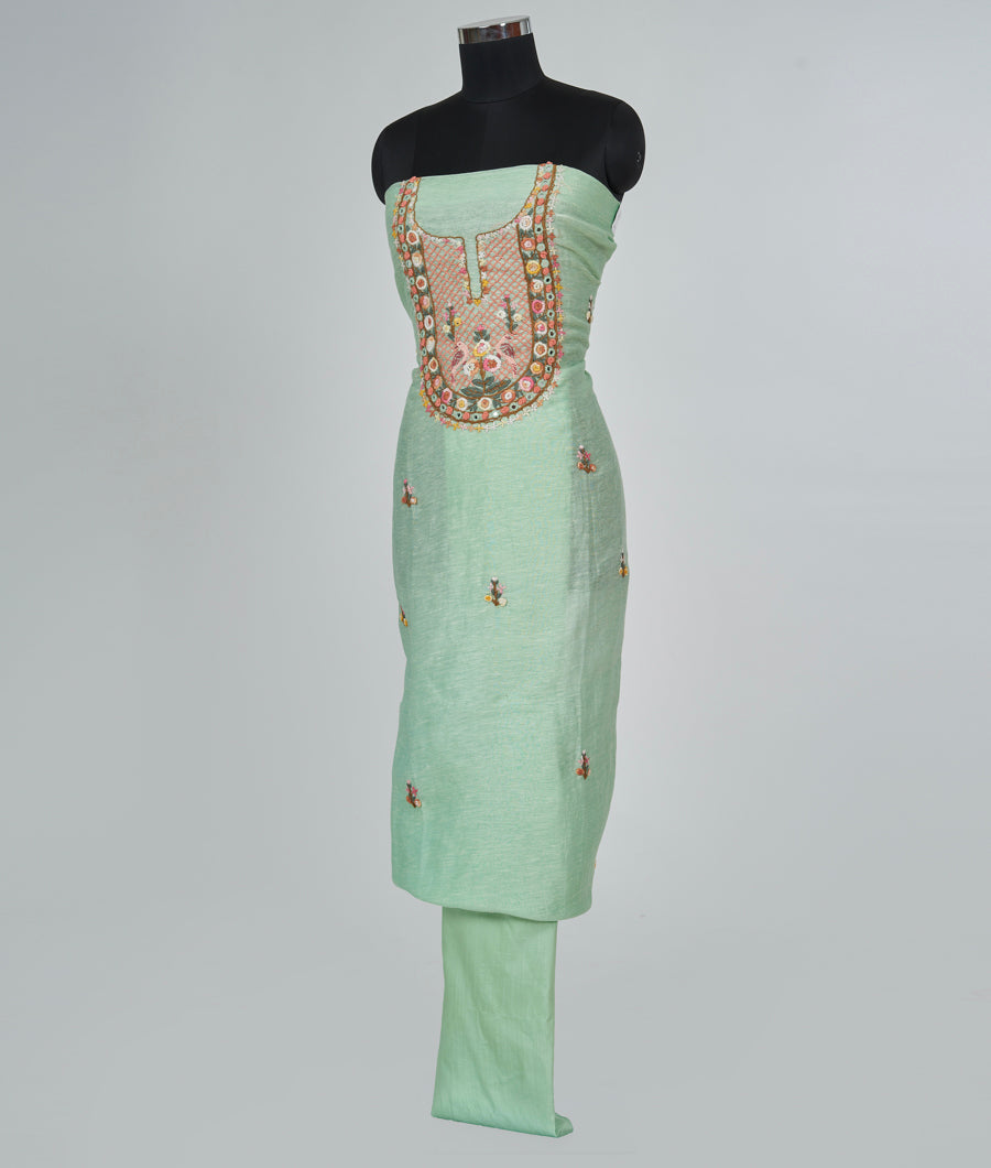 Lite Green Unstitched Salwar - kaystore.in