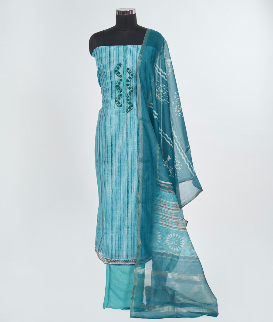 Lite Rama Green Unstitched Salwar - kaystore.in