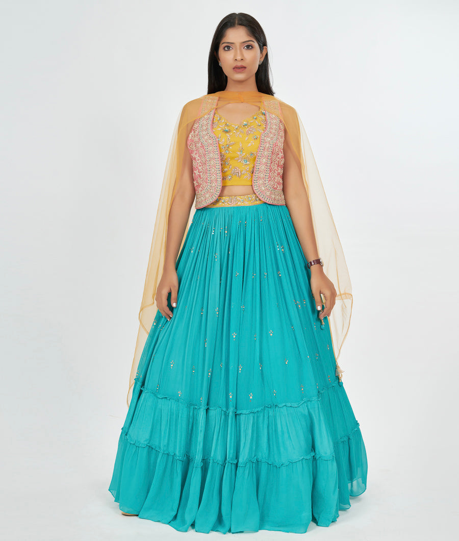 Rama Blue Lehenga - kaystore.in