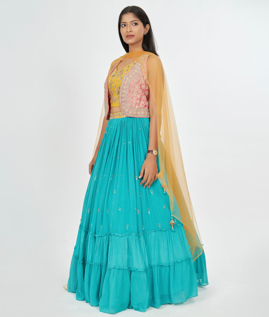 Rama Blue Lehenga - kaystore.in