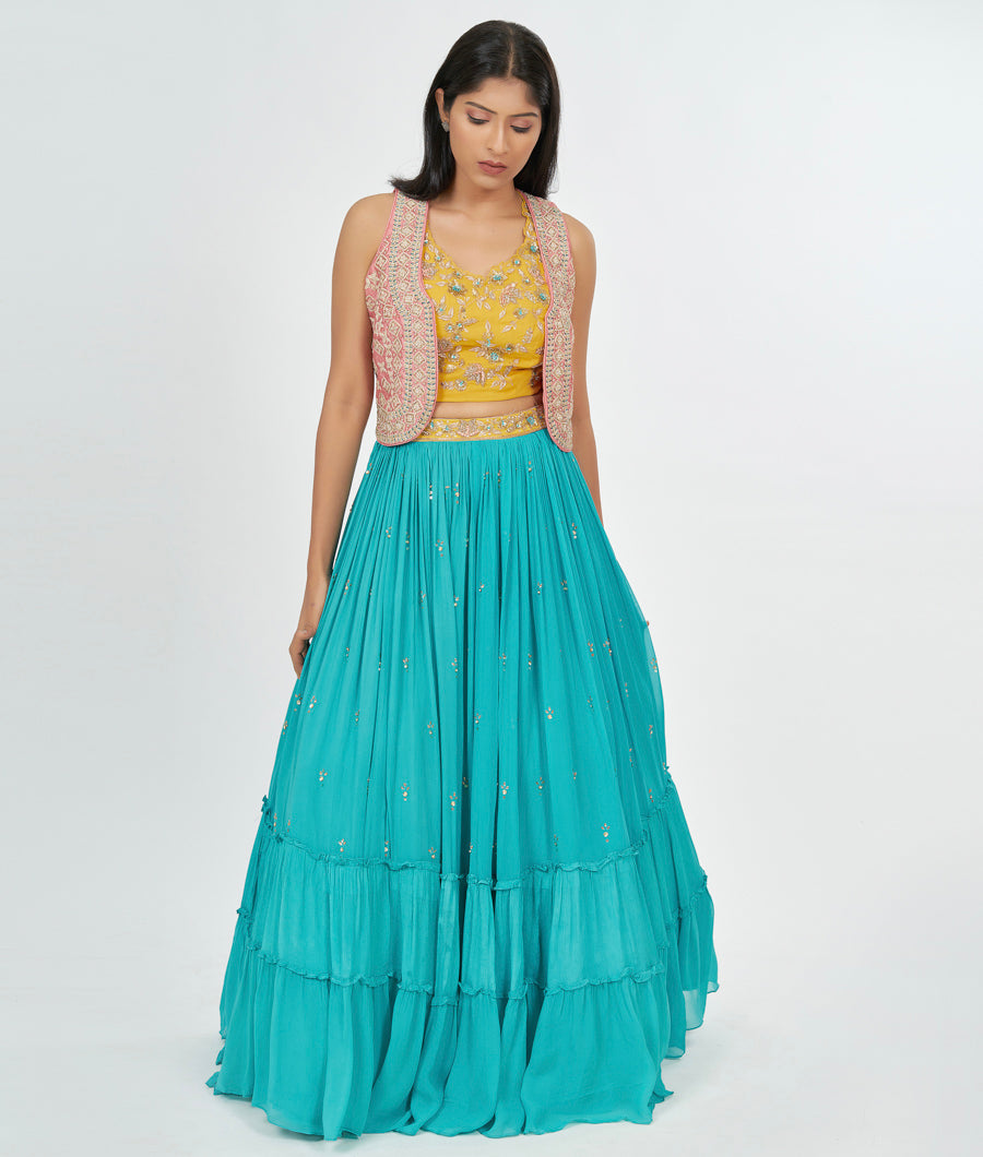 Rama Blue Lehenga - kaystore.in