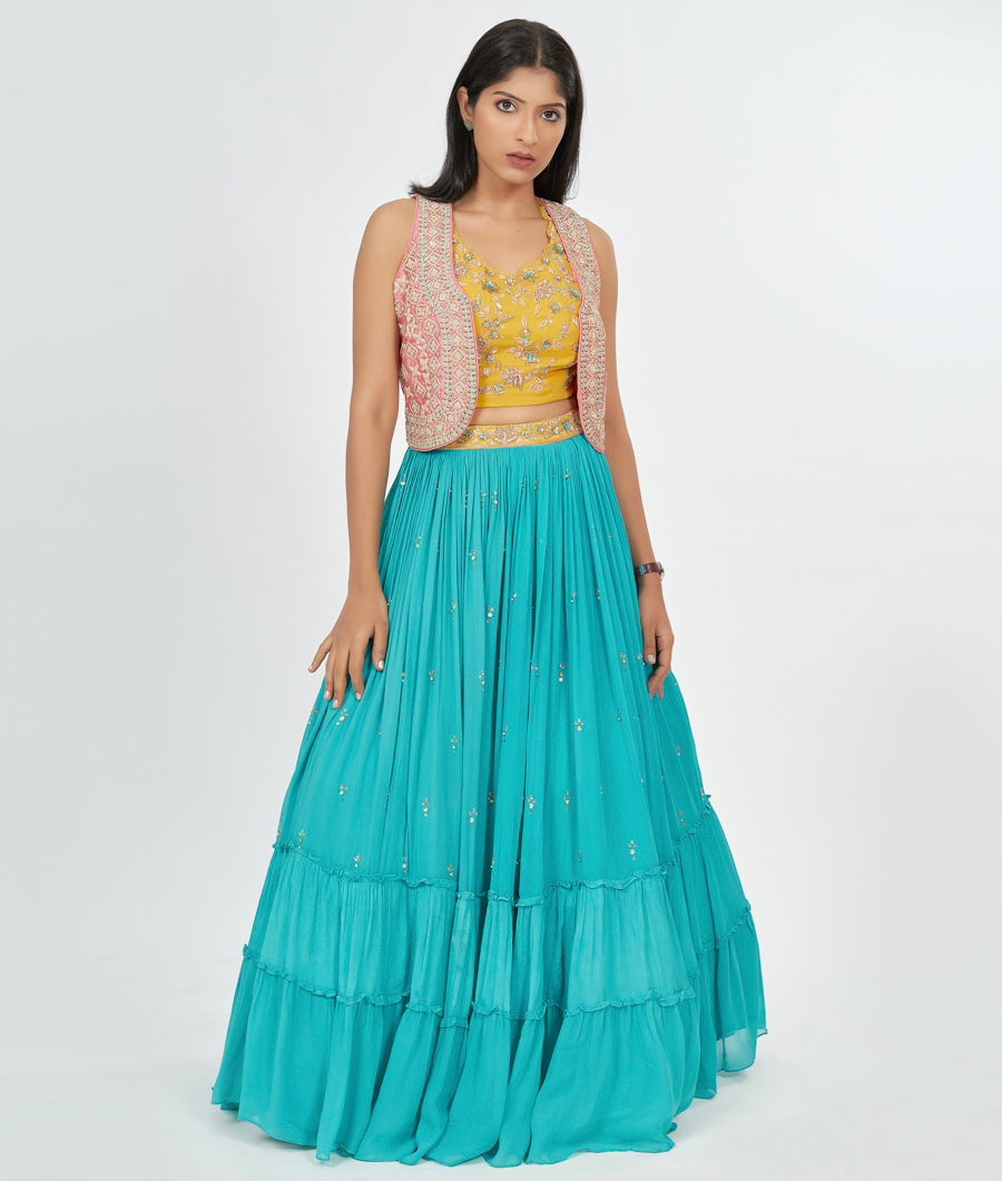 Rama Blue Lehenga - kaystore.in