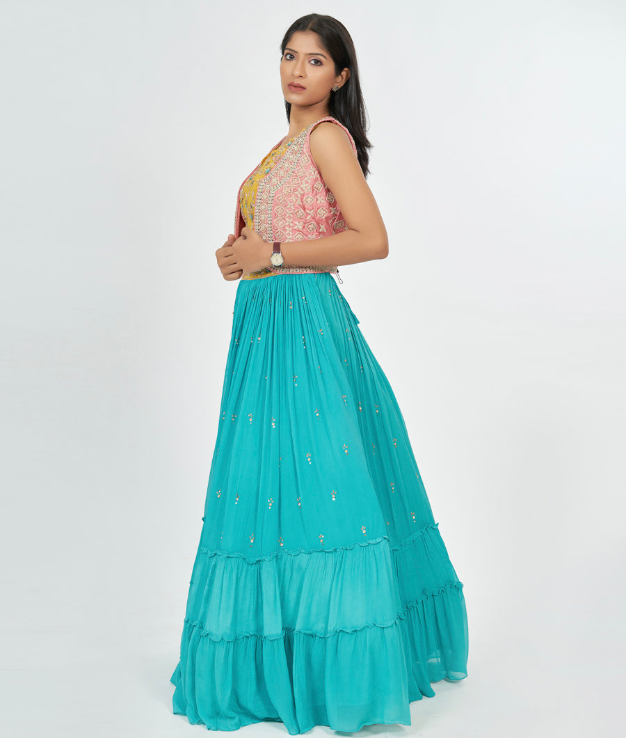 Rama Blue Lehenga - kaystore.in