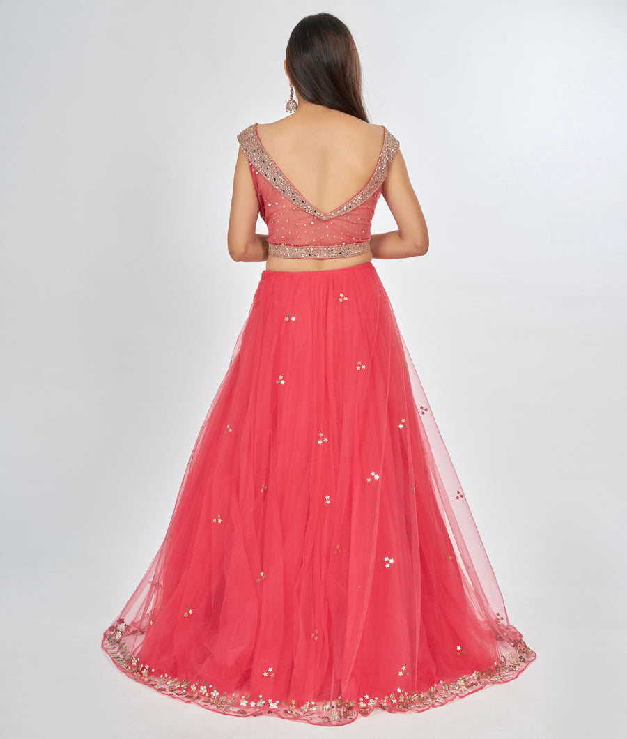 Pink Lehenga Zari Embroidery - kaystore.in